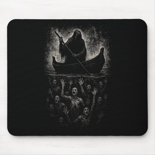 Sensenmann Horror Goth Charon Hades Underworld Myt Mousepad (Vorne)