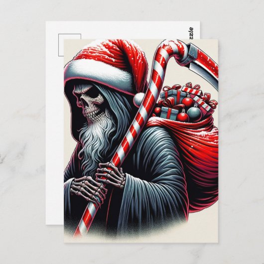 Sensenmann Horror Weihnachten Postkarte (Vorne/Hinten)