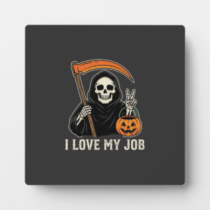 Sensenmann Ich Liebe Meinen Job Halloween Design Fotoplatte