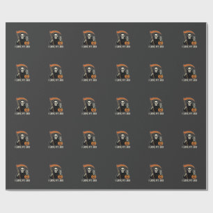 Sensenmann Ich Liebe Meinen Job Halloween-Design Geschenkpapier