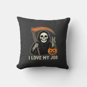Sensenmann Ich Liebe Meinen Job Halloween-Design Kissen