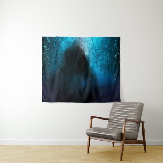 Sensenmann im Dunkeln Wandteppich (Beispiel (Horizontal))