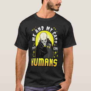 Sensenmann Katzen Introvertiert Ich & Meine Katzen T-Shirt