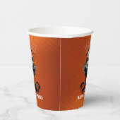 Sensenmann mit blauen Herz Halloween Papiertüten Pappbecher (Rechts)