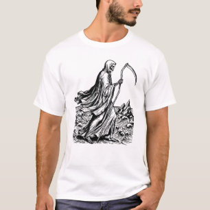 Sensenmann mit Sense am Meer T-Shirt