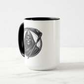 Sensenmann mit Sense Gothic Tasse (Vorderseite Links)