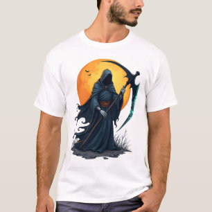 Sensenmann mit Sense � Gruseliges Halloween-Shirt T-Shirt