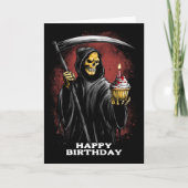 Sensenmann mit Sense zum Geburtstag Karte (Vorderseite)