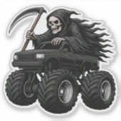 Sensenmann Monster Truck Aufkleber (Vorderseite)