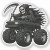 Sensenmann Monster Truck Aufkleber (Vorderseite)