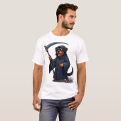 Sensenmann Rottweiler Hund T-Shirt (Vorne ganz)