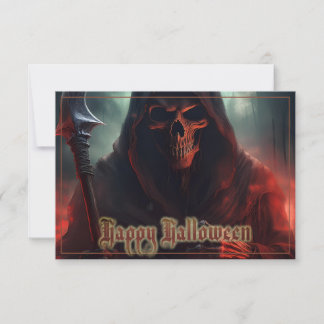 Sensenmann-Schädel-Halloween-Gruselkunst