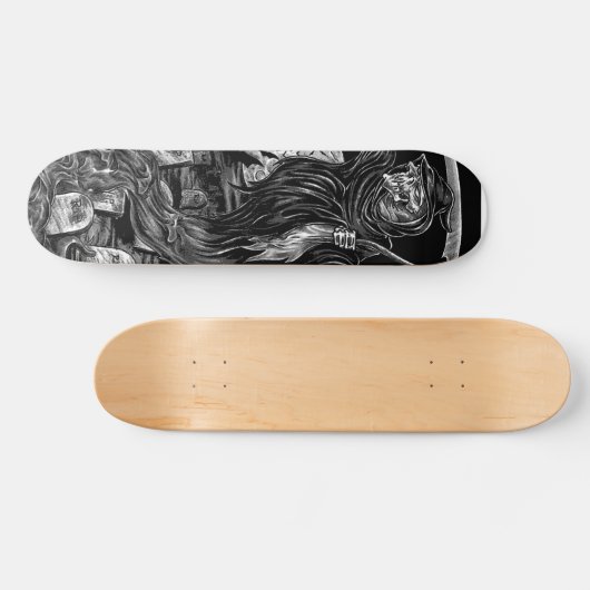 Sensenmann Skateboard/schwarzes und -GRAU Skateboard (Horizontal)