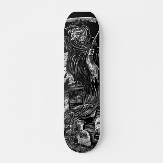 Sensenmann Skateboard/schwarzes und -GRAU Skateboard (Vorne)