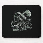 Sensenmann Skeleton LKW-Fahrer Mousepad (Vorne)
