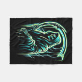 Sensenmann Skeleton Skull Coole Halloween-Schwerme Fleecedecke (Vorderseite (Horizontal))