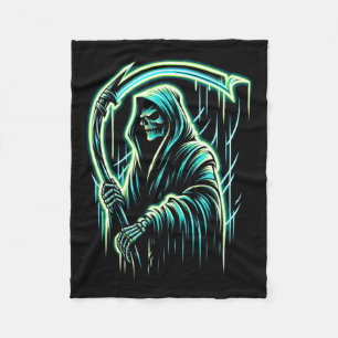 Sensenmann Skeleton Skull Coole Halloween-Schwerme Fleecedecke