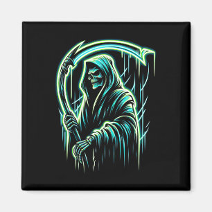 Sensenmann Skeleton Skull Coole Halloween-Schwerme Magnet