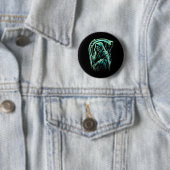 Sensenmann Skelett Schädel Cool Halloween Heavy Me Button (Beispiel)