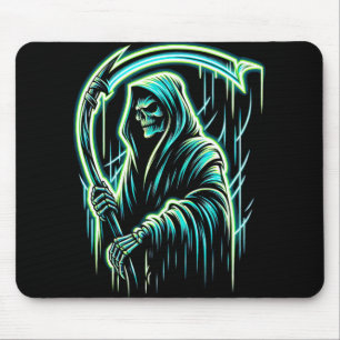 Sensenmann Skelett Schädel Cool Halloween Heavy Me Mousepad