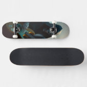 Sensenmann spielt Gitarre Skateboard (Horizontal)