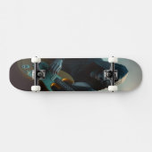 Sensenmann spielt Gitarre Skateboard (Horizontal)