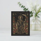 Sensenmann, Sternen-Tarot-Kunst Postkarte (Stehend Vorderseite)