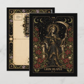 Sensenmann, Sternen-Tarot-Kunst Postkarte (Vorne/Hinten)