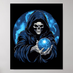 Sensenmann Tod Skelett Halloween Poster