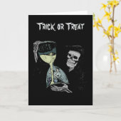 Sensenmann Trick oder Treat Halloween Karte (Gelbe Blume)