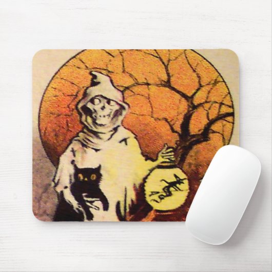 Sensenmann (Vintage Halloween-Karte) Mousepad (Mit Mouse)