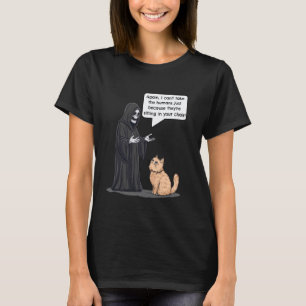 Sensenmann vs Katze Lustiger Kätzchen-Witz T-Shirt