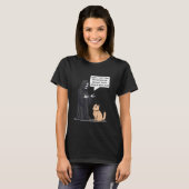 Sensenmann vs. Katze Lustiger Kätzchen-Witz T-Shirt (Vorne ganz)