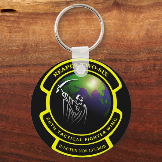 Sensenmann Zwei-Sechs-Schlüsselanhänger Schlüsselanhänger (Vorderseite)