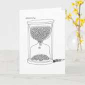 Sensenmannhourglass-Gruß-Karte Karte (Gelbe Blume)