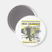 Sensibilisierung der Polizei für Drogensucht Magnet (Vorderseite/Rückseite)