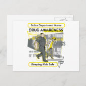 Sensibilisierung der Polizei für Drogensucht Postkarte (Vorne/Hinten)