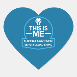 Sensibilisierung für Alopezie Herz-Aufkleber