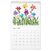 Sensibilisierung für Autismus 12 Monatskalender Kalender (Mär 2026)