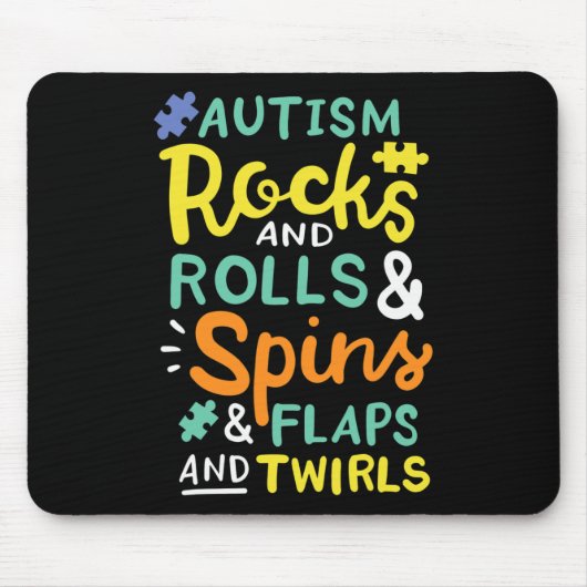 Sensibilisierung für Autismus 3 Mousepad (Vorne)