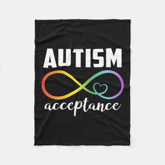 Sensibilisierung für Autismus Akzeptanz Shirt Auti Fleecedecke (Vorderseite)