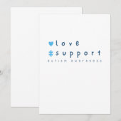 Sensibilisierung für Autismus Brauch Einladung Ank (Vorne/Hinten)