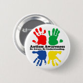 Sensibilisierung für Autismus Button (Vorne & Hinten)