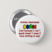 Sensibilisierung für Autismus Button (Vorne & Hinten)