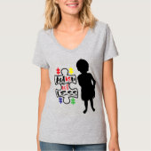 Sensibilisierung für Autismus - Der V-Neck-T - Shi T-Shirt (Vorderseite)