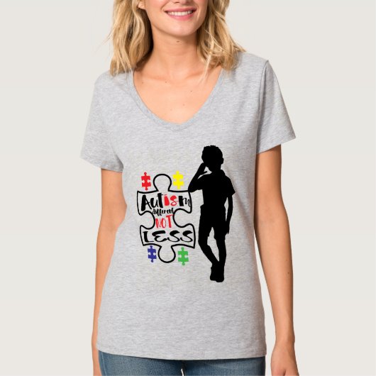 Sensibilisierung für Autismus - Der V-Neck-T - Shi T-Shirt (Vorderseite)