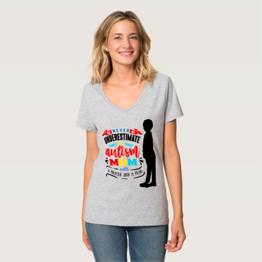 Sensibilisierung für Autismus - Der V-Neck-T - Shi T-Shirt (Vorderseite Vollansicht)