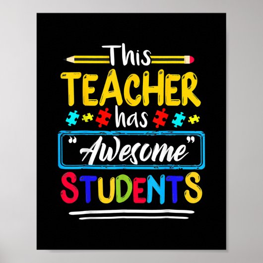 Sensibilisierung für Autismus Dieser Lehrer hat Ph Poster (Vorne)