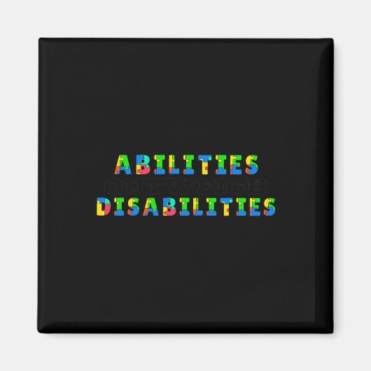 Sensibilisierung für Autismus - Fähigkeiten überwi Magnet (Vorne)