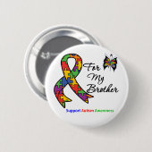 Sensibilisierung für Autismus für meinen Bruder Button (Vorne & Hinten)